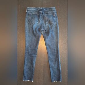 rag & bone NEW YORK Ankle Skinny Jeans in "Tonal River" Raw Hem - Size 29